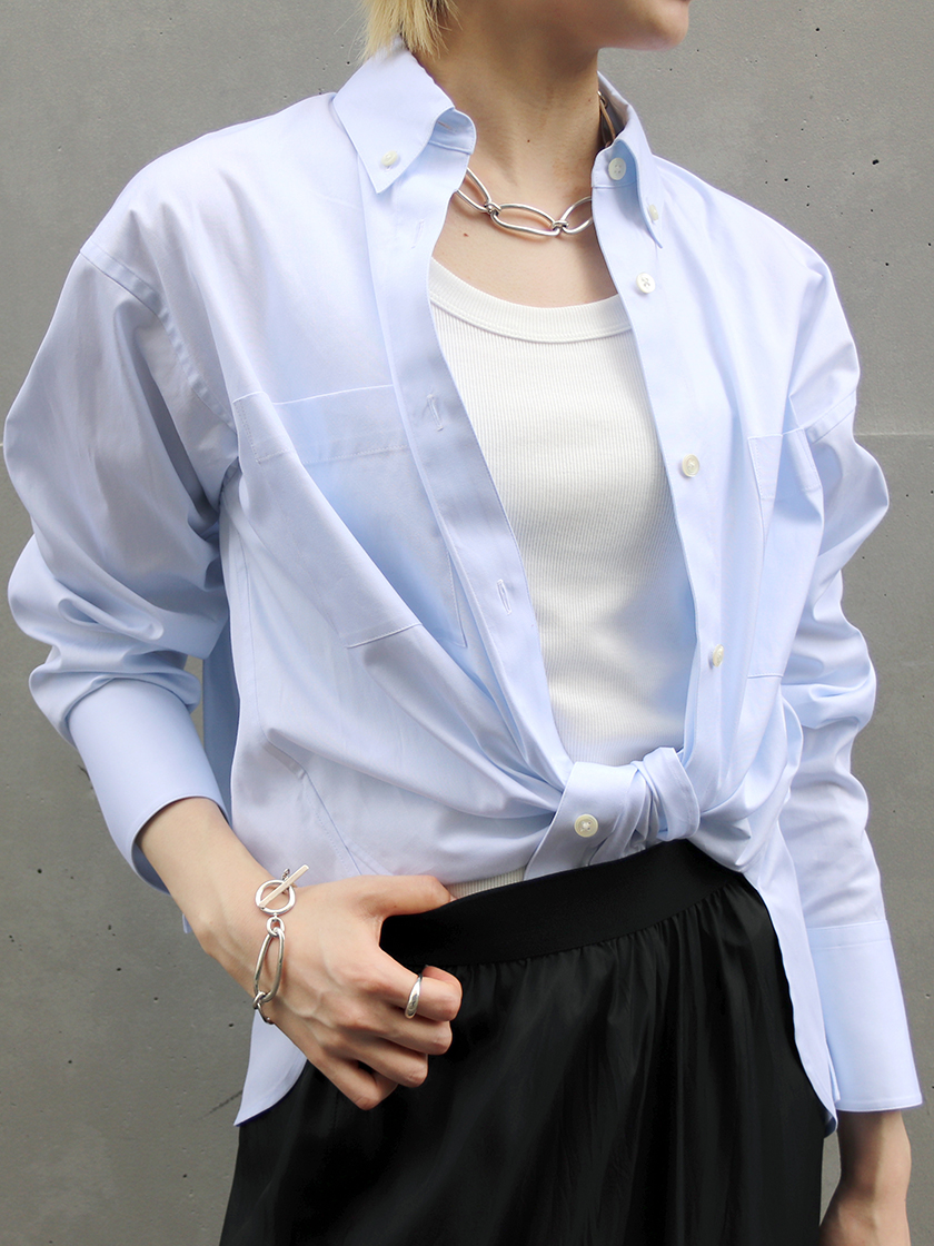 【レビューで送料無料】 ELLE SHOP】「コキュカ」ブランドシグネチャーのシャツが新入荷 トップス