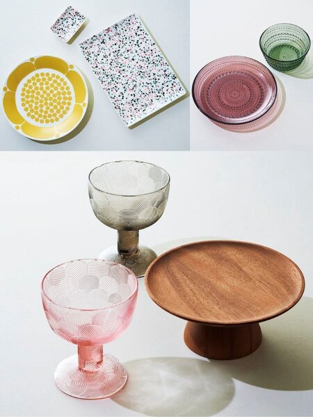 ベーシックな器と組み合わせて食卓を華やかに