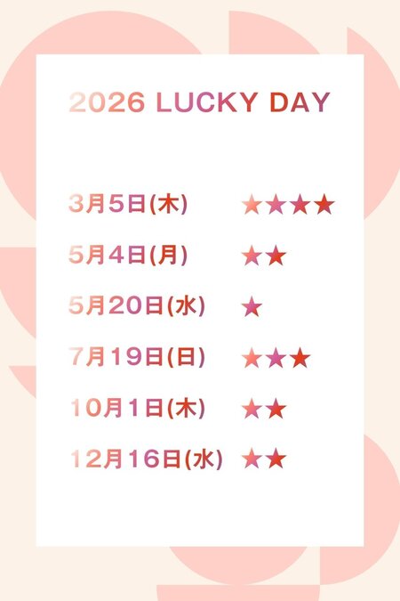 2026年最強開運日