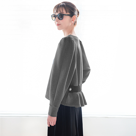 人気トップス “Elegant Back Flare Ⅱ” リッチグレー・ホワイト・デイジーピンクの３色で登場