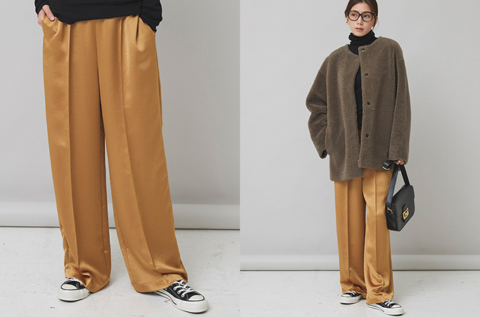 ELLE SHOP】リラックス感と上品な光沢感がポイントの大人のサテン 