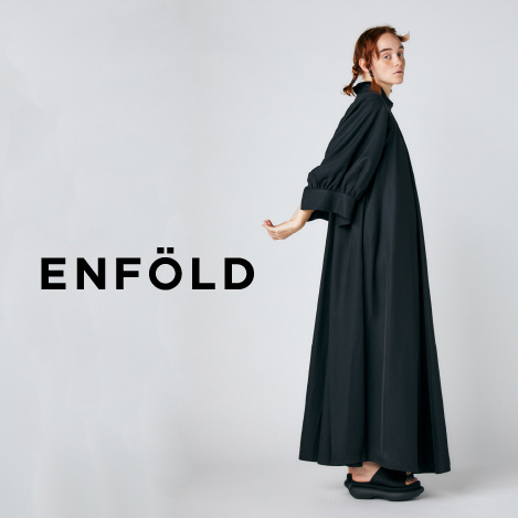 ENFOLD/エンフォルド｜【ENFOLD】 NEW ARRIVAL “Comfortable Twill Stand Flare  Dress”｜エル・ショップ