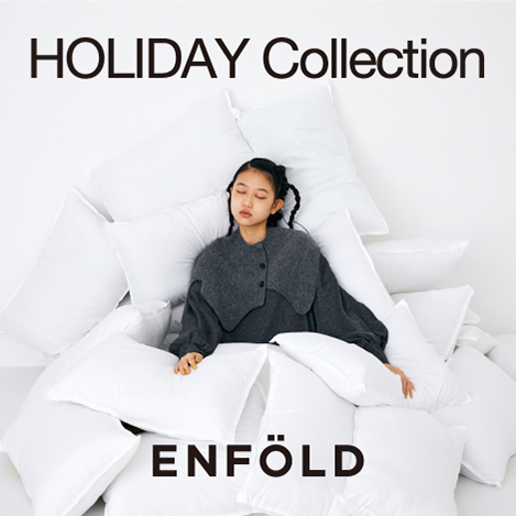 ENFOLD☆ホリデーコレクション KNIT-NECK DRESS袖丈長袖