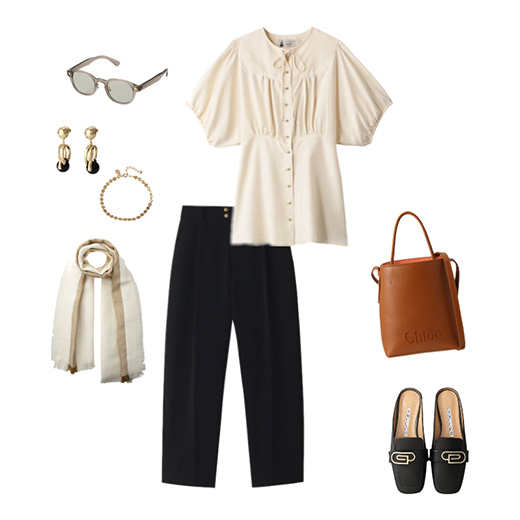 【美品】leur logetteルールロジェット　パフスリーブブラウス leur logette ルールロジェット 別注!! Ornament jacquard top