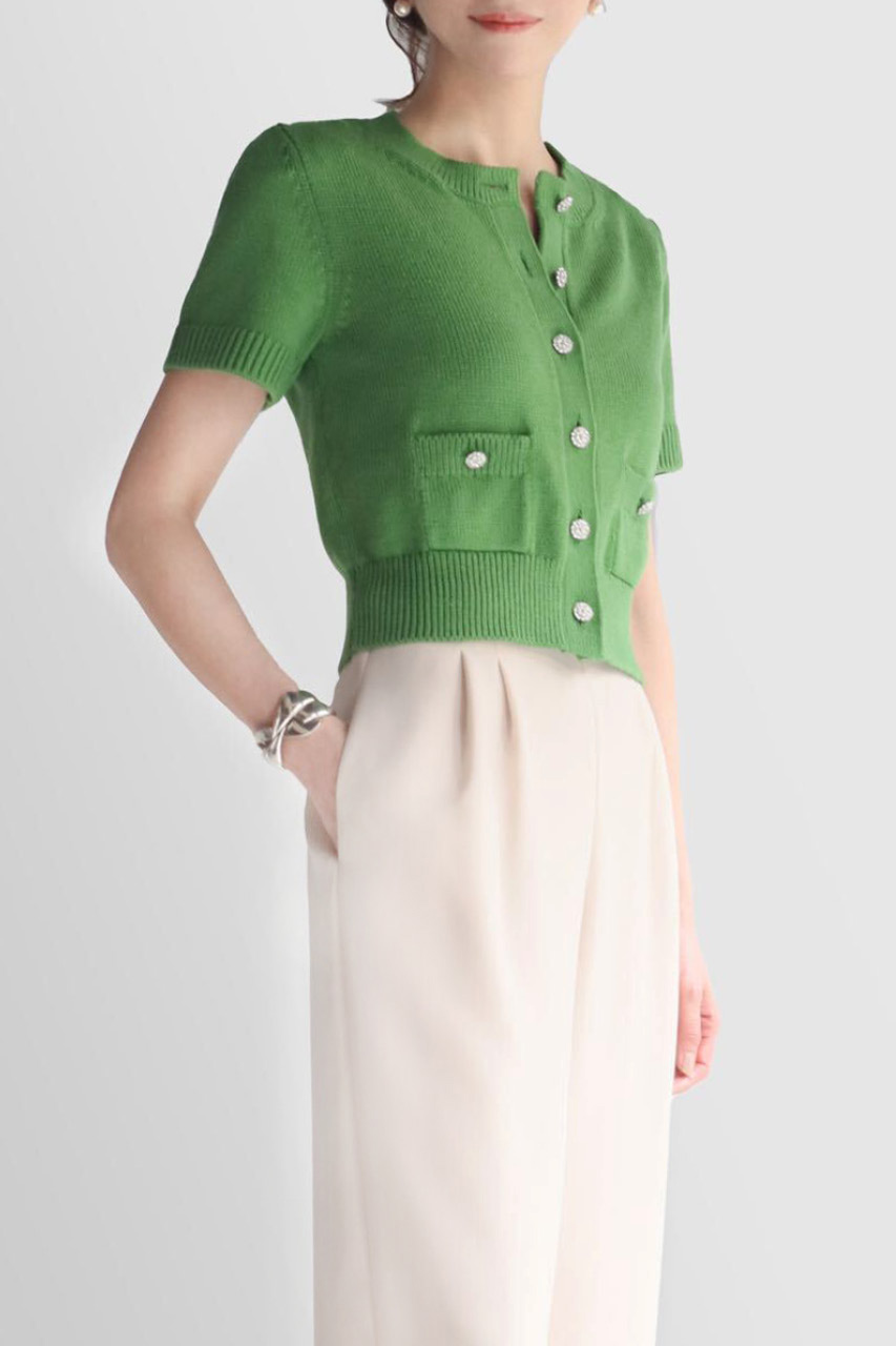 美品✨デイジーリン　エメラルドグリーン　ニットPrimaDonna L 洗える 美品✨デイジーリン エメラルドグリーン ニットPrimaDonna L 洗える 美