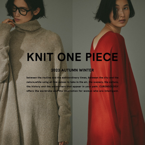 【クリーニング済】Curensology ヤクロングニットワンピース Curensology(カレンソロジー)｜ウールカシミヤニットワンピース