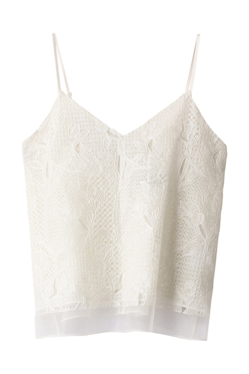 エブール　オーガンジーレース　キャミソール オフホワイト38 ebure/エブール｜新作入荷！ 一点投入で差がつくレースアイテム｜エル