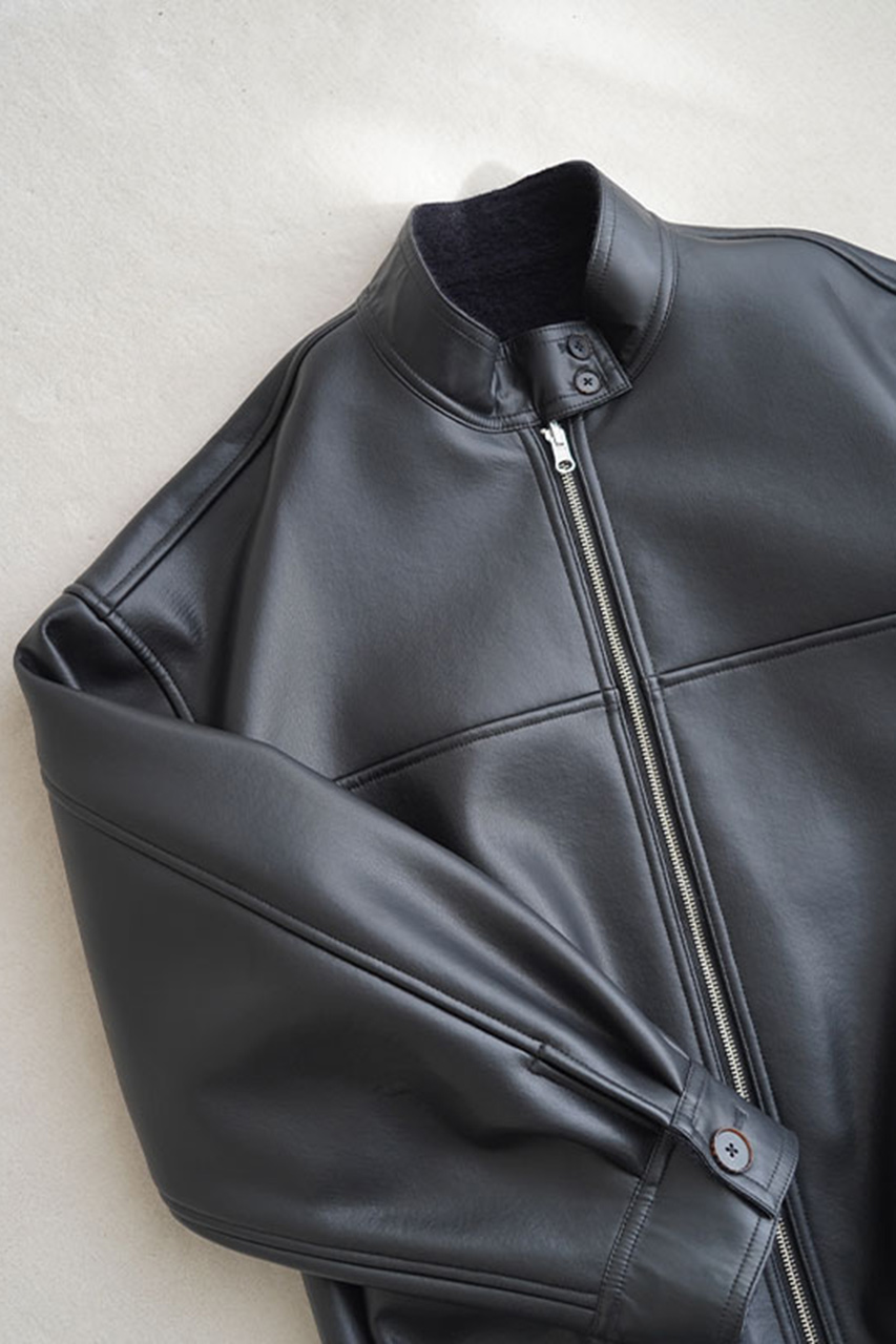 エトレトウキョウ フェイクレザーオーバーサイズブルゾン フェイク