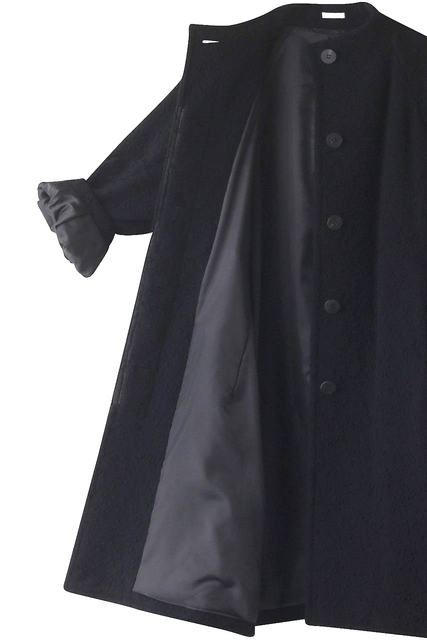 TELMA テルマ　プリント　パディング　コート　ブラック　34 エディション テルマ」が伊勢丹新宿でポップアップ オリジナルテキスタイルのコート