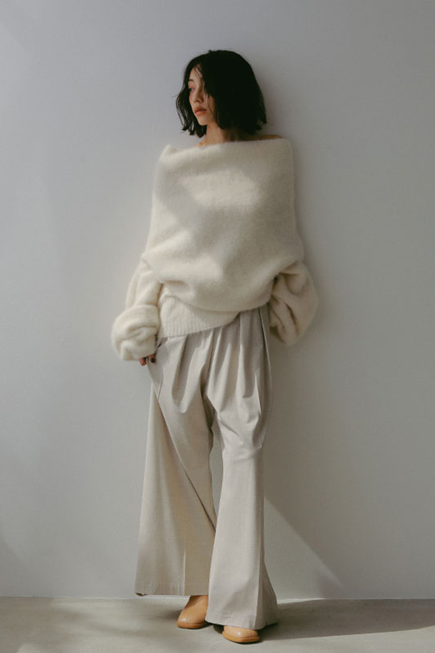 ETRE TOKYO 2WAYルーズネックニットプルオーバー オフショルダー