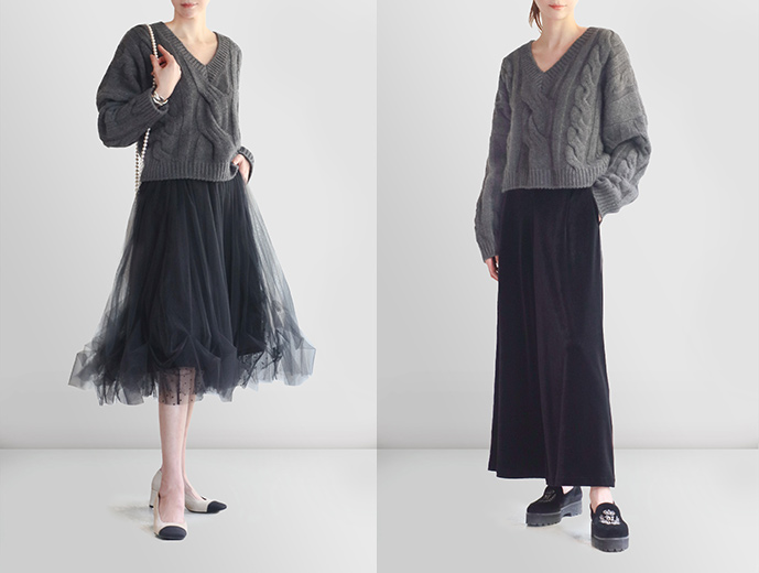 DAISY LIN 40 黒 シンプルニット DAISY LIN 40 黒 シンプルニット トップス