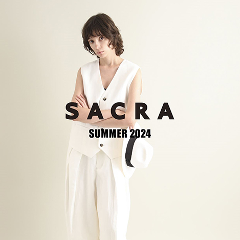 SACRA - SACRA/サクラ 新品☆リネンコットンプレイドジャケット