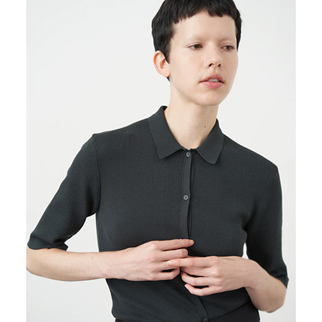 【美品】EDIFICE ATON フレスカニットクルーポロニット 美品】EDIFICE ATON フレスカニットクルーポロニット ATON/エイトン