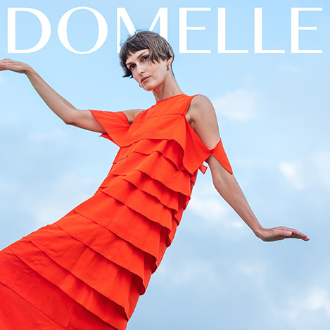 463t*美品 メルローズ ドメル DOMELLE ダブルサテンドレス 463t*美品 メルローズ ドメル DOMELLE ダブルサテンドレス