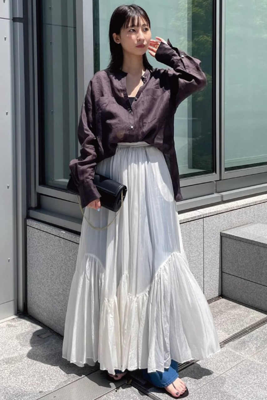 24SS Chaos カオス ソランスカート サックス マキシ Chaos（カオス）の