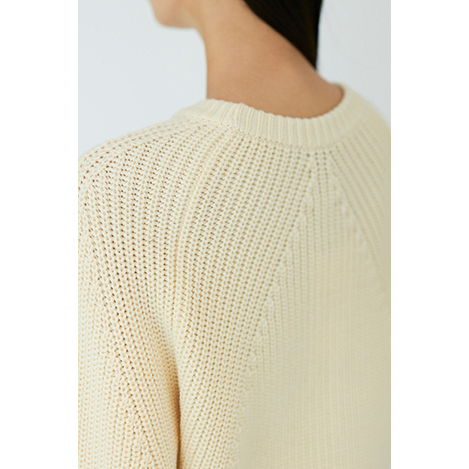 BATONER バトナー　モヘア　ニット　クルーネックプルオーバー　イエロー BATONER/バトナー｜人気のシグニチャーシリーズが入荷！｜エル・ショップ