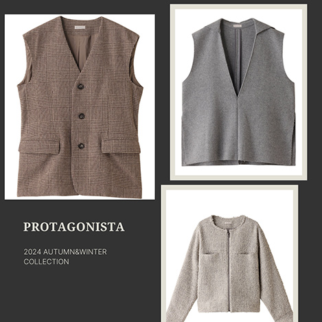 新品　PROTAGONISTA プロタゴニスタ ベスト　キャメル 新品 PROTAGONISTA プロタゴニスタ ベスト キャメル