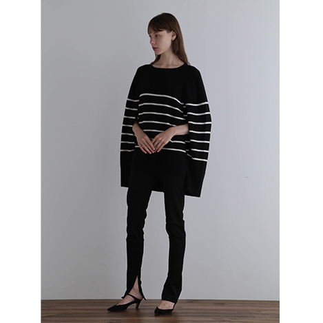 LE PHIL ルフィル ボーダー柄 ニット ドロップショルダー ブラック ボーダーニット | LE PHIL（ル フィル） ｜【公式】通販mix.tokyo