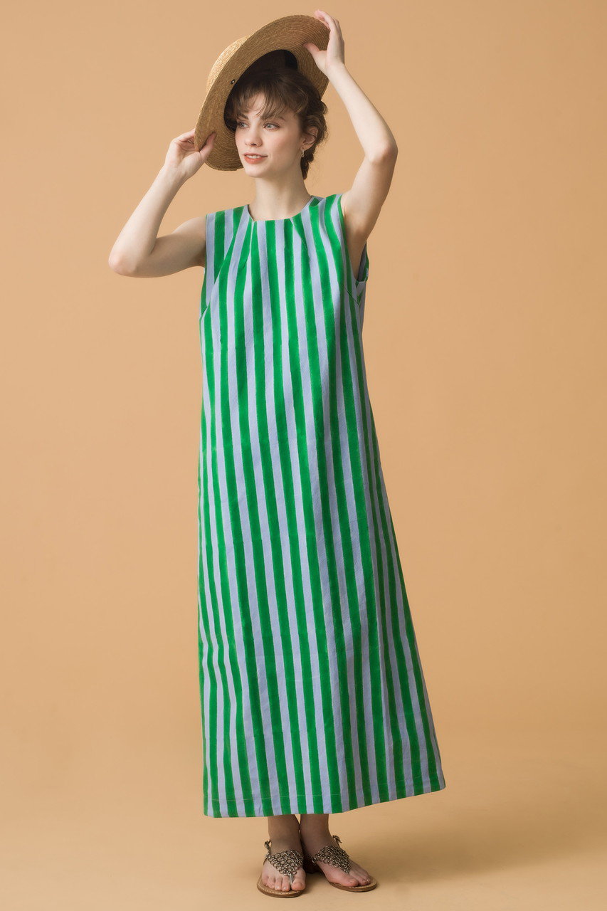 sz blockprints 2025ss 日本限定　ストライプワンピース SZ Blockprints Gaia dress コットン