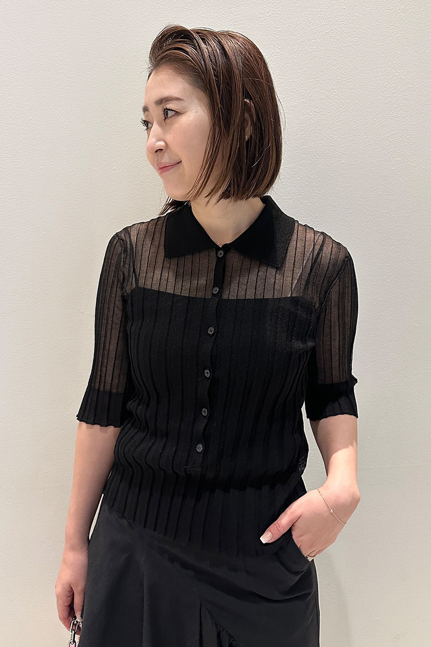 新品】スタニングルアー r ワイドリブポロニット ブラック