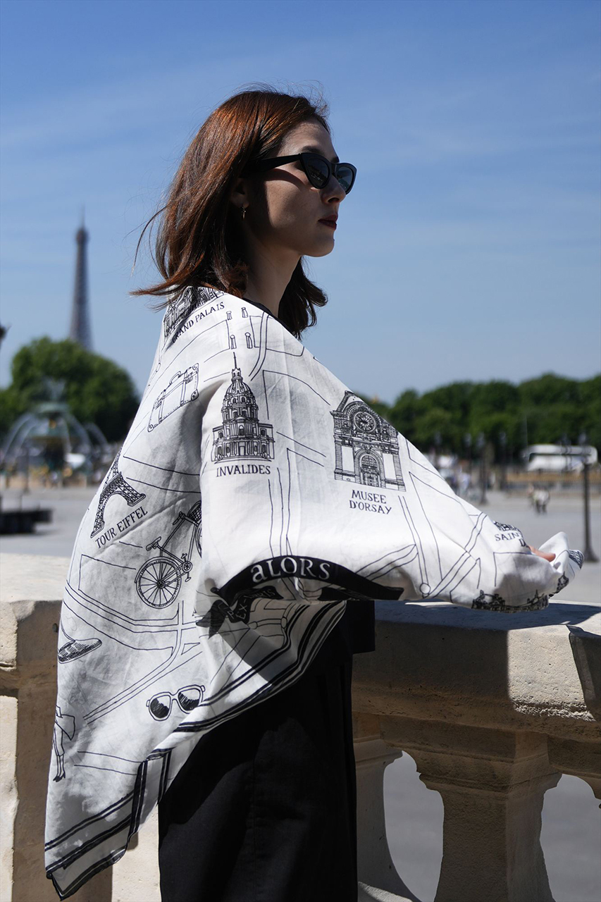 新品未使用　Ex-libris Paris x aLORS スカーフ Foulard Ex-libris Paris x aLORS -une collaboration d
