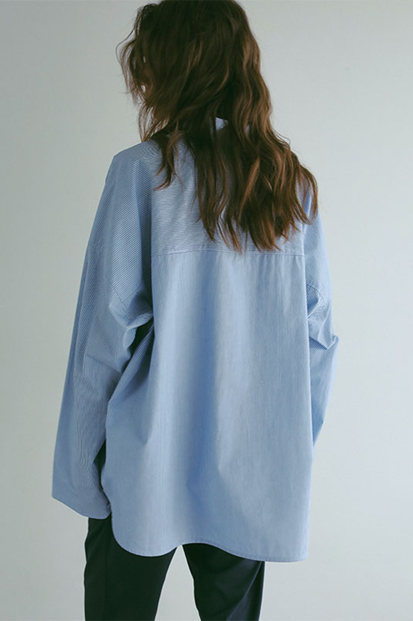 etretokyo ストライプボックスシャツ　BRW ETRE TOKYO - ストライプボックスシャツ - N BLUE | ADDICT WEB SHOP
