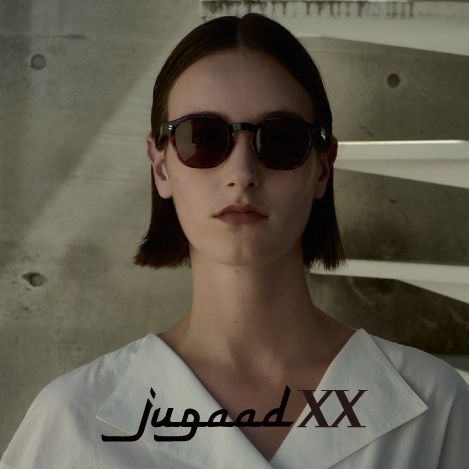 jugaad XX MATIRA フレームBLAC KレンズGRAY 美品 jugaadXX サングラス 「jugaadXX」Matira black メンズ
