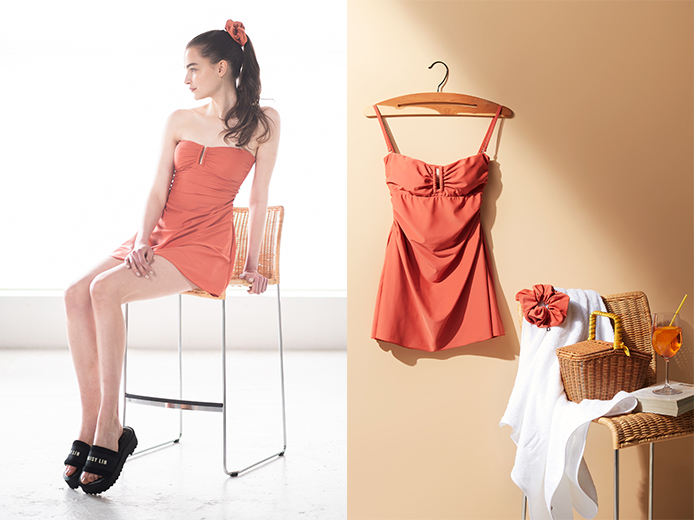 【新品未使用】DAISY LINデイジーリンスイムドレスM DAISY LIN/デイジーリン｜旅支度はこれで完璧！シワにならない