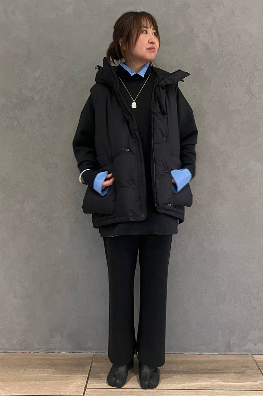 Chaos ウールボアベスト　ブラック★シルクリブタートル Chaos(カオス)のウールボアブルゾン通販 | mirabella（ミラベラ