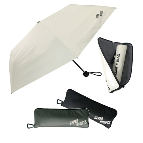 「アッパーハイツ」の収納ポーチ付き、晴雨兼用傘