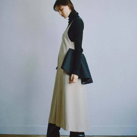 Comfortable Twill スタンドフレアDRESS ENFOLD/エンフォルド｜【ENFOLD】 NEW ARRIVAL “Comfortable