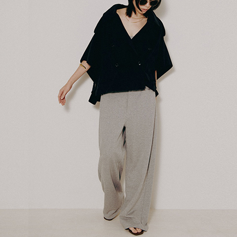 【美品】ebure エブール　リネンフラワープリント パンツ ebure/エブール｜新作入荷！ 「 エブール」の大人フラワー