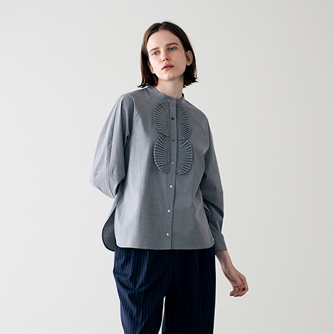 希少【マリリンムーン】メランジ柄/レースデザイン/ウール混ニットカーデ 希少【マリリンムーン】メランジ柄/レースデザイン/ウール混