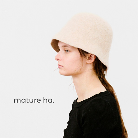 mature ha.(マチュアーハ)｜トレーナーキャップ(water proof)/セージ 