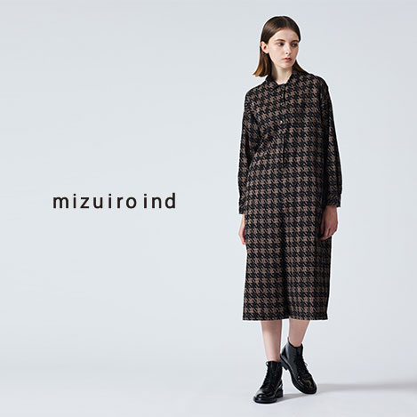 mizuiro ind(ミズイロインド)｜ドレープロングガウン/ベージュ の通販｜ELLESHOP・(エル・ショップ)