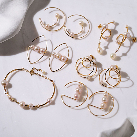 ウェーブクリップピアス（パールMIX） | NATURALI JEWELRY