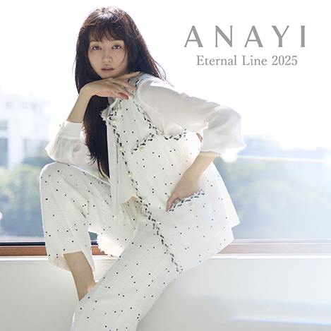 ANAYI(アナイ)｜ソロサテンペプラムダウンコート/ネイビー の