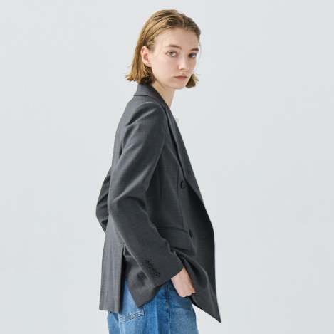 TEECHI(ティーチ)｜リボンショルダージャンプスーツ/ブルー の