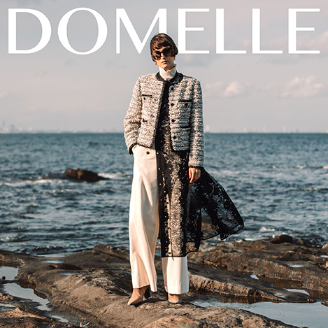 DOMELLE(ドメル)｜MALHIAジャカードドレス/ベージュ の通販｜ELLESHOP 