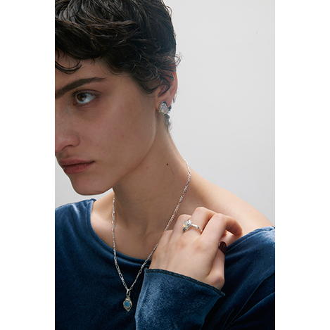 MAISON D'PULSE(メゾンドパルス)|flower charm リング (silver MAISON D'PULSE(メゾンドパルス)|flower charm リング (silver