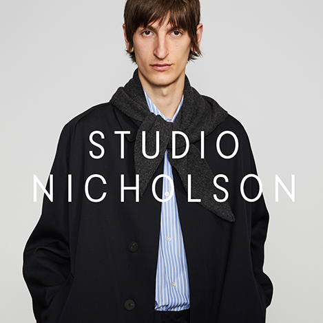 STUDIO NICHOLSON(スタジオ ニコルソン)｜【MENS】5G ボイルド メリノウール ハーフジップ ニット  ジャンパー/エスプレッソブラウン の通販｜ELLESHOP・(エル・ショップ)