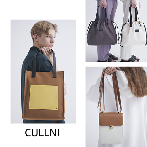 CULLNI(クルニ)｜【UNISEX】Square Leather ショルダーバッグ/マッシュルーム の通販｜ELLESHOP・(エル・ショップ)