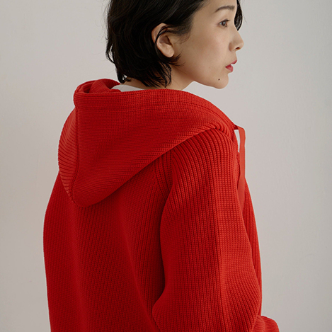 lelill(レリル)｜【予約販売】ハイテク畦フーディー/ブラック の