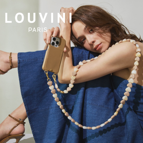 LOUVINI ハンドストラップ　PETIT CUORE　BLACK-NAVY LOUVINI】 ハンドストラップ PETIT CUORE BLACK-NAVY – R deco