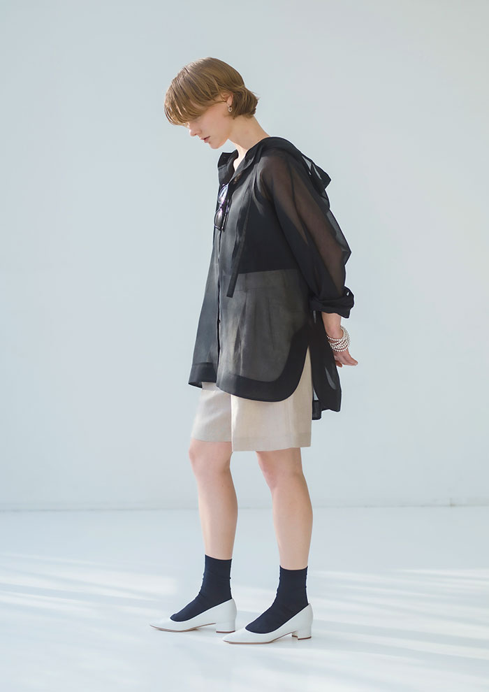 ebure ビスコースリネン ショートパンツ グレー 38 サイズ 39600 ELLE SHOP MAIL 2024.3.3