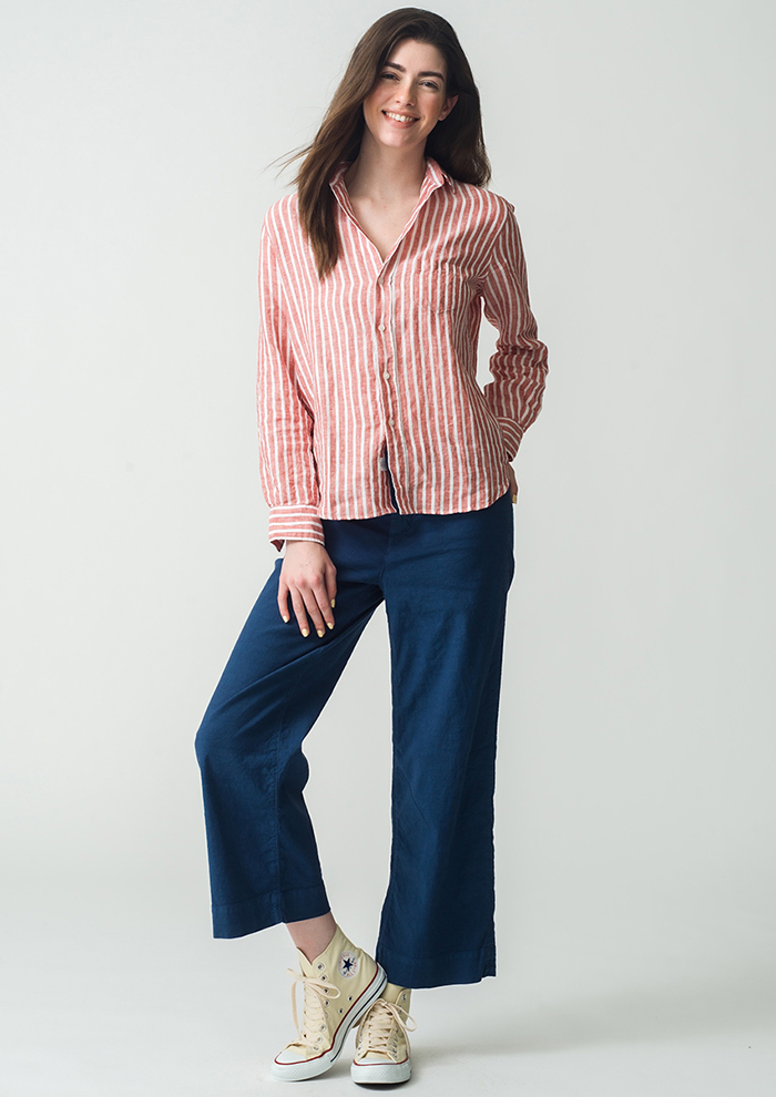 Frank&Eileen EILEEN リネン素材ストライプ柄シャツ Frank＆Eileen(フランク＆アイリーン)｜EILEEN イタリアンリネン