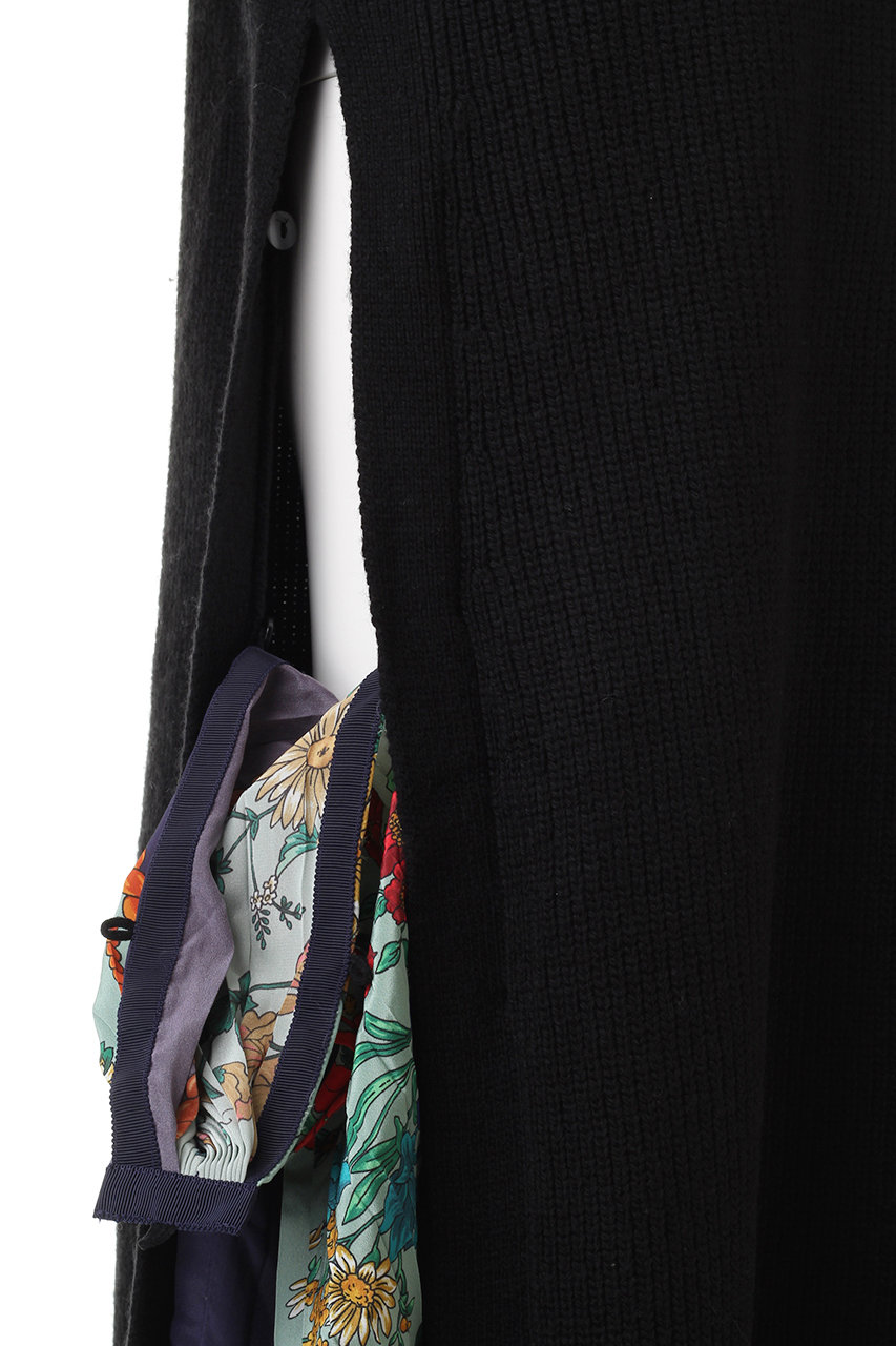 Muveil ミュベール サイドプリーツニットワンピース ブラック の通販 Elleshop エル ショップ