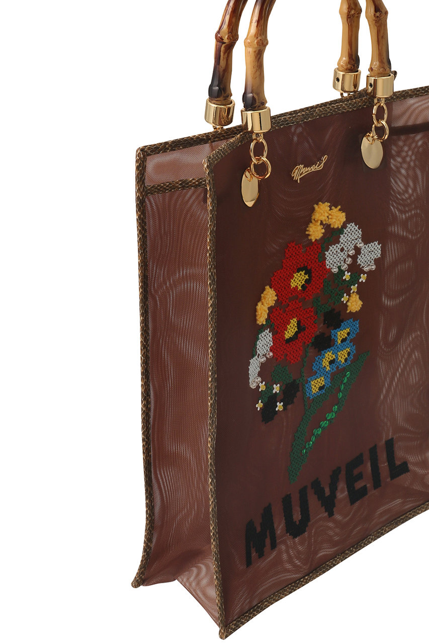 Muveil ミュベール クロスステッチバッグ ブラウン の通販 Elleshop エル ショップ