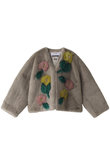 フラワーファー刺繍ジャケット