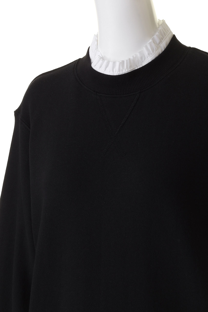 MUVEIL(ミュベール)｜シャツレイヤードプルオーバー/ブラック の通販
